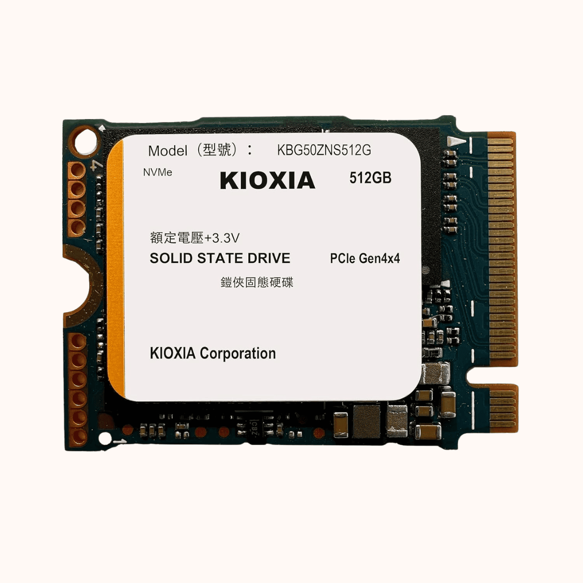 KIOXIA 512GB M.2 2230 NVMe PCIe 4.0 SSD KBG50ZNV512G | 30mm Form